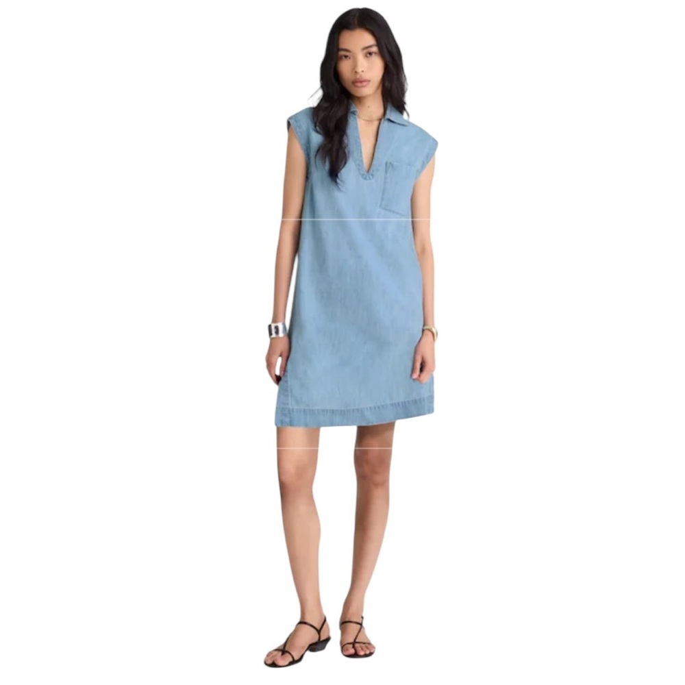 NEW MADEWELL Denim Tunic‎ Dress in Kelleyville Wash Relaxed Shift Size Medium